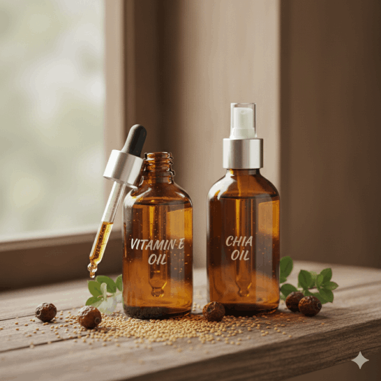 Vitamin E Oil and Chia Oil
